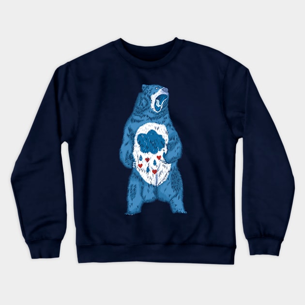 Grumpy Bear Crewneck Sweatshirt by D'Java ArtO